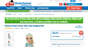 Elsa's Out of Stock